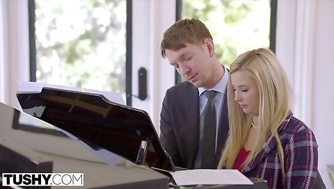 Masure and a sexy stripper