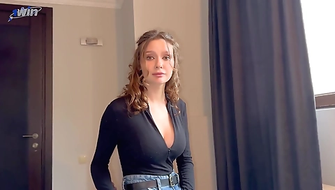 Horny slut gets fucked by a huge cock