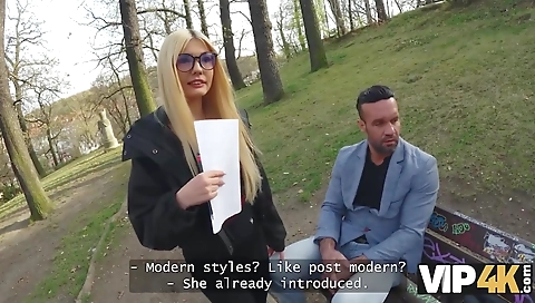 Shaky blondeour garters bedsideing